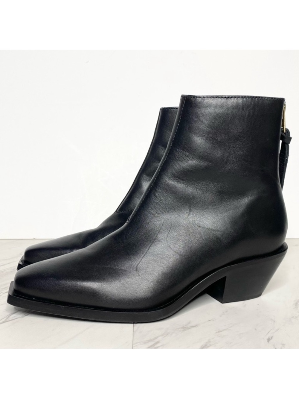 All Saints Lenora Black Leather Bootie 8